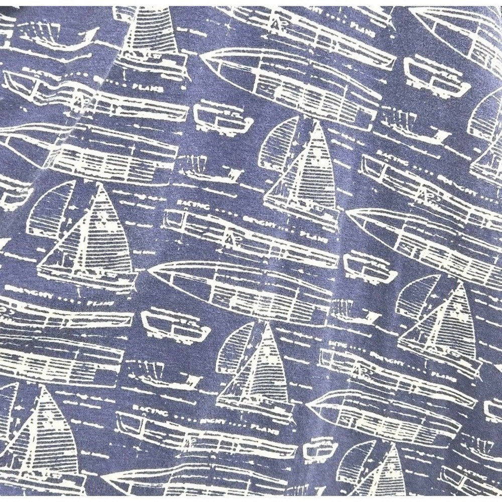 Effie's Heart Dress Woman's Medium Fit Flare Blue Sail Boat Belted Pockets - Picture 5 of 11